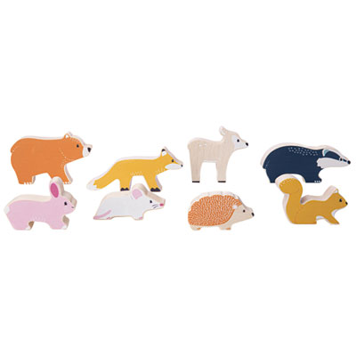 Image of Bigjigs Woodland Animal Set Toy