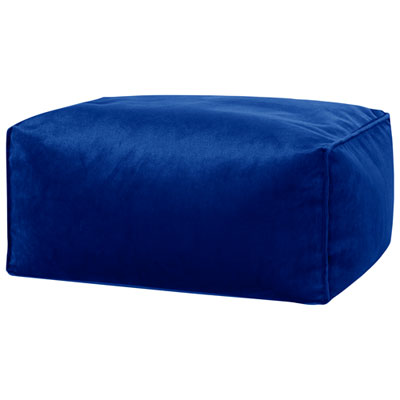 Gouchee Home Roll Velvet Polyester Pouf/Ottoman - Indigo
