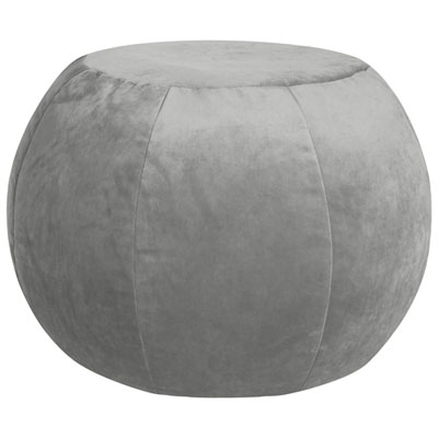 Gouchee Home Plump Velvet Polyester Pouf - Silver