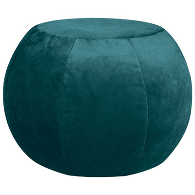 Gouchee Home Plump Velvet Polyester Pouf - Petrol