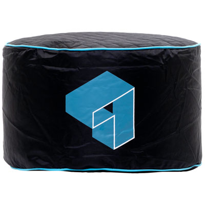 Image of Gouchee Home Siteazee Polyester Pouf - Blue