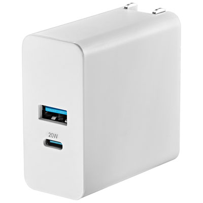 Chargeur Mural À Deux Ports Usb-A/usb-C De 32 W D'insignia - Blanc