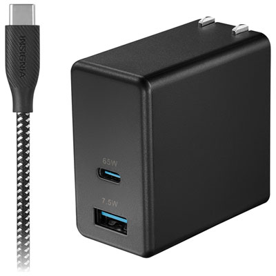 Insignia 72.5W USB-C Wall GaN Charger with USB-A Port (NS-PW372AC1B22B-C) - Only at Best Buy Great quality