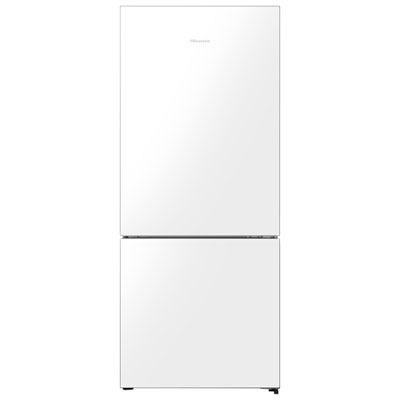 Hisense 28" 14.7 Cu. Ft. Counter-Depth Bottom Freezer Refrigerator (RB15A2CWE) - White Good counter depth refrigerator for price