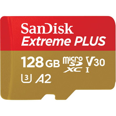 Image of SanDisk Extreme Plus 128GB 200MB/s microSD Memory Card