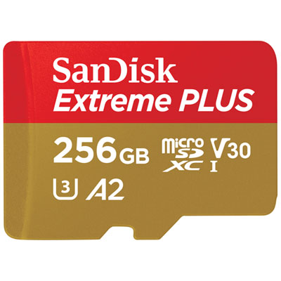 SanDisk Extreme Plus 256GB 200MB/s microSD Memory Card CamerA