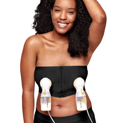 Image of Medela Hands-Free Pumping Bustier - Small - Black