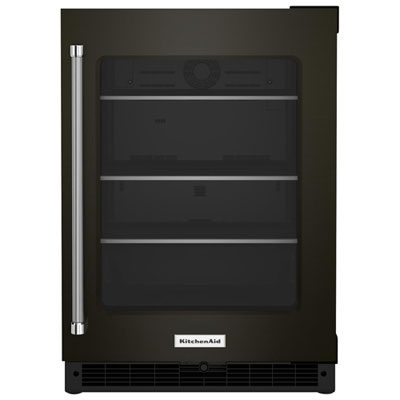 KitchenAid Undercounter 5.2 Cu. Ft. Freestanding Bar Fridge (KURR314KBS) - Black Stainless Steel Great solid product