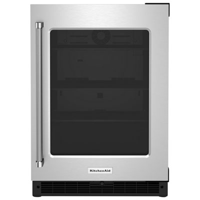 KitchenAid Undercounter 5.2 Cu. Ft. Freestanding Bar Fridge (KURR214KSB) - Stainless Steel