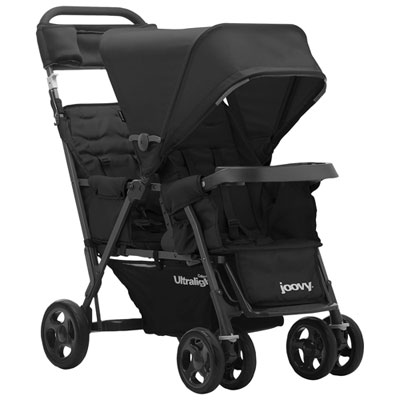 Image of Joovy Caboose Too Ultralight Graphite Double Stroller - Black