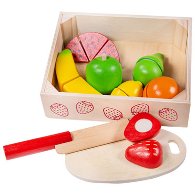 Image of Bigjigs Toys Wooden Cutting Fruit Crate