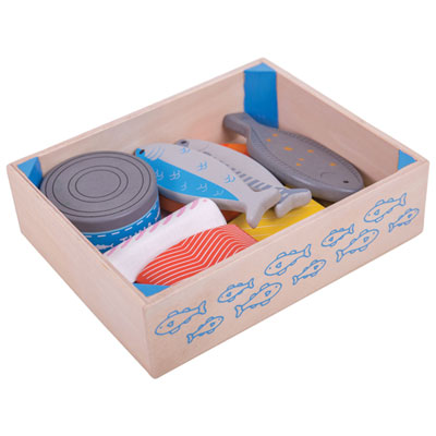 Image of Bigjigs Toys Wooden Seafood Crate