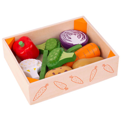 Image of Bigjigs Toys Wooden Vegetable Crate