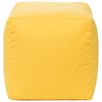 Gouchee Home Cube Soleil Polyester Pouf - Yellow