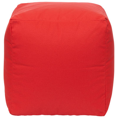 Gouchee Home Cube Soleil Polyester Pouf - Red