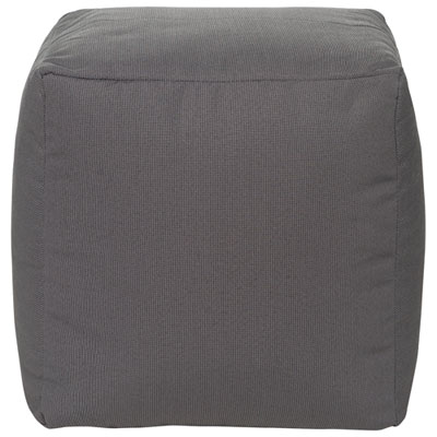 Pouf En Polyester Cube Soleil De Gouchee Home - Anthracite