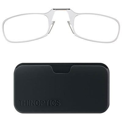 Image of ThinOptics Black Pod & Reading Glasses with +2.5 Lens Strength - Clear