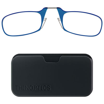 Image of ThinOptics Black Pod & Reading Glasses with +2.5 Lens Strength - Blue