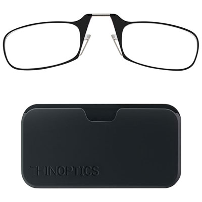 Image of ThinOptics Black Pod & Reading Glasses with +1.5 Lens Strength - Black