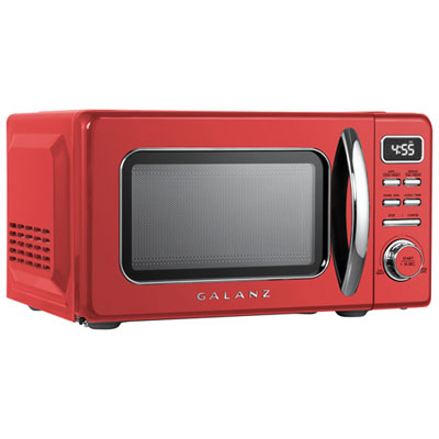 Image of Galanz Retro 0.7 Cu.FT. Microwave (GLCMKZ07RDR07) - Hot Rod Red