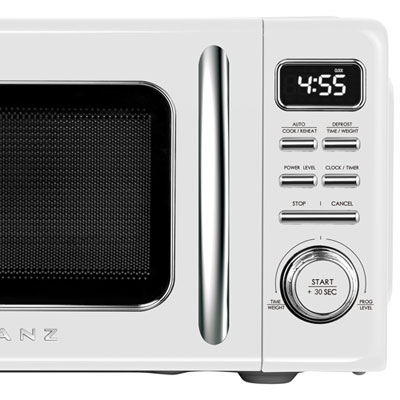 Galanz 1.1 cu. ft. Retro Countertop Microwave in Black GLCMKZ11BKR10 - The  Home Depot