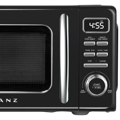 Galanz Retro 0.7 Cu.FT. Microwave (GLCMKZ07BKR07) - Vinyl Black