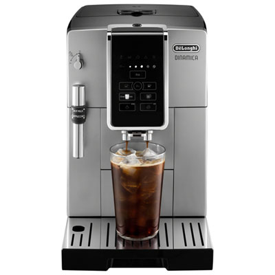 Image of De'Longhi Dinamica Automatic Espresso Machine with Frother & Coffee Grinder - Silver/Black