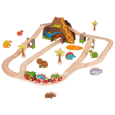 Image of Bigjigs Toys Dinosaur Railway Set