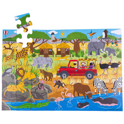 Image of Bigjigs Toys African Adventure Floor Puzzle - 48 Pieces