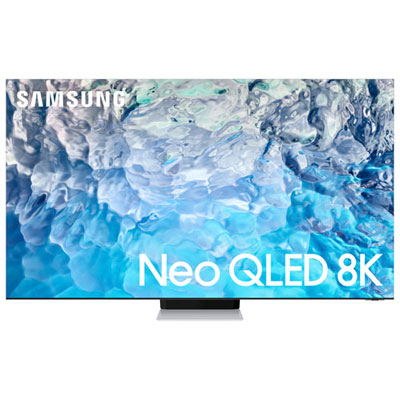 "Open Box - Samsung 85"" 8K UHD QLED Dolby Atmos Tizen Smart TV (QN85QN900BFXZC) - Stainless Steel"