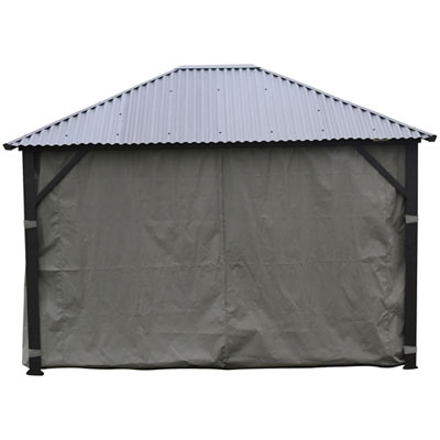 Corriveau Safezone Seasonal Curtain for 12’ x 16’ Gazebo - Grey