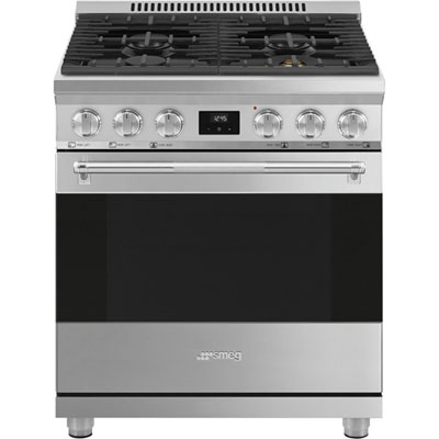 Cuisinière À Gaz Autonome À Convection Véritable 4,6 Pi³ 30 Po De Smeg (Spr30Uggx) - Inox