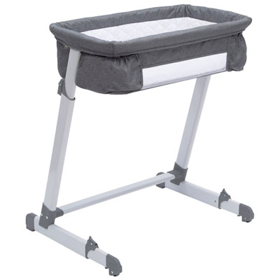 Image of Delta Children By The Bed Deluxe Bassinet - Grey