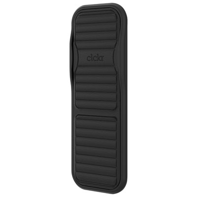 CLCKR Universal Cell Phone Grip & Stand - Pebbled Black