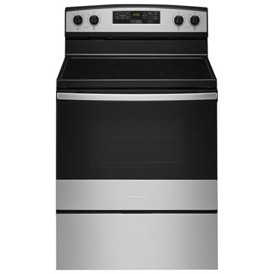 Image of Amana 30   4.8 Cu. Ft. Self-Clean Freestanding Electric Range (YAER6603SMS) - Stainless Steel