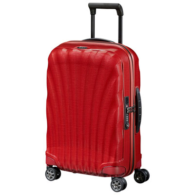 Samsonite C-Lite 20.3" Hard Side Expandable Carry-On Luggage - Chili Red Slide the TSA lock toward the dials and the locking mechanism will release the zipper pulls to open the luggage