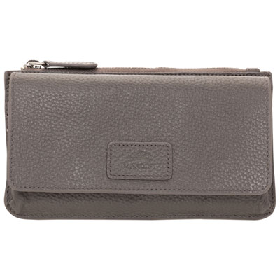 Image of Mancini Pebble RFID Genuine Leather Bi-fold Wallet - Grey
