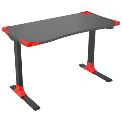 TygerClaw 47"W Adjustable Gaming Desk - Black/Red ships quickly, has a nice finish, and offers great features