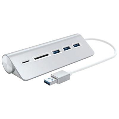 Satechi 3-Port USB 3.0 Hub with Card Reader (ST-3HCRS) - Aluminum