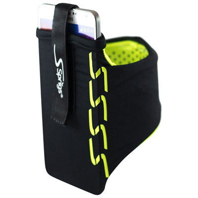 Image of Sprigs Phone Arm Band - Small - Black HiViz