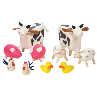 Image of Bigjigs Toys Wooden Farm Animals