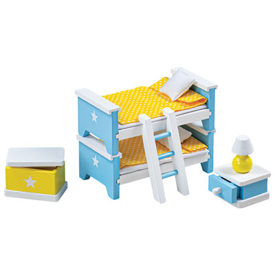 Image of Bigjigs Toys Doll House Children's Bedroom Set