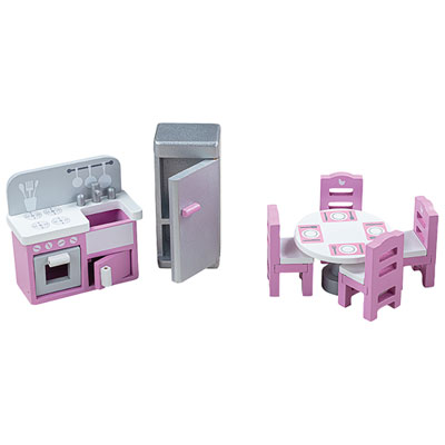 Image of Bigjigs Toys Doll House Kitchen Set