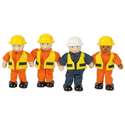 Image of Bigjigs Toys Wooden Construction Builders