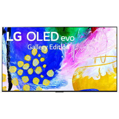 "Open Box - LG 77"" G2 4K UHD HDR OLED Evo Gallery 120Hz webOS Smart TV (OLED77G2PUA) - 2022 - Satin Silver - Great for Movies & Gaming"
