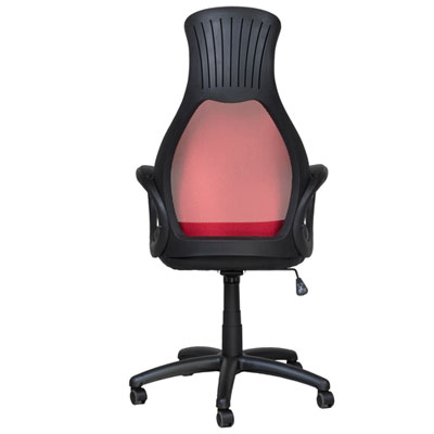 Brassex Tivoli High-Back Mesh Office Chair - Black/Red | Best Buy