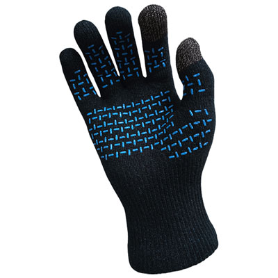 Image of DexShell CoolMax UltraLite Waterproof Gloves - Black/Heather Blue - Medium