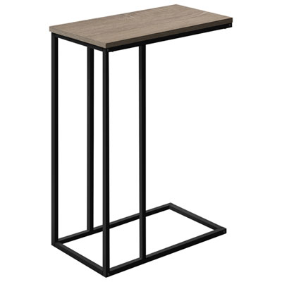 Table D'appoint Rectangulaire Contemporaine Avec Tablette En C De Monarch - Taupe Foncé