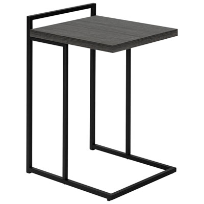 Table D'appoint Rectangulaire Contemporaine À Panneau Épais De Monarch - Gris/noir