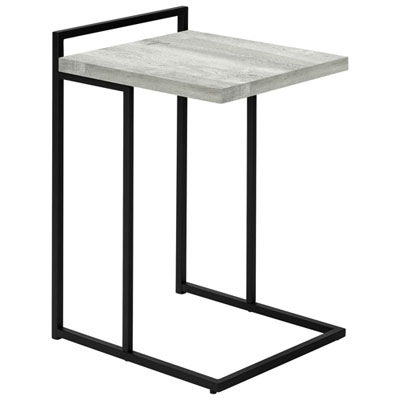 Table D'appoint Rectangulaire Contemporaine De Monarch Specialties - Aspect De Bois Récupéré Gris
